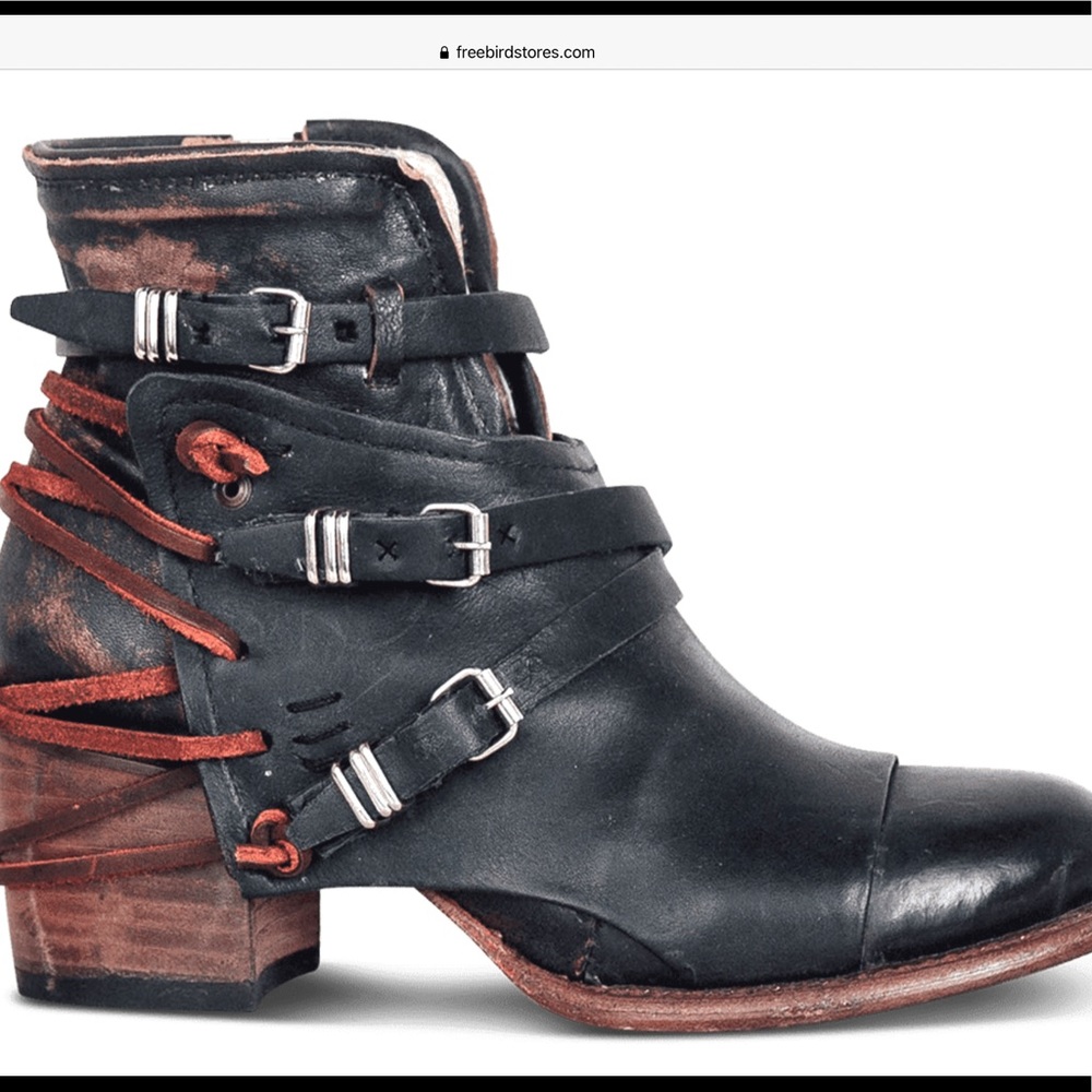 Freebird by Steven-Crue Black Multi Booties Size:8
